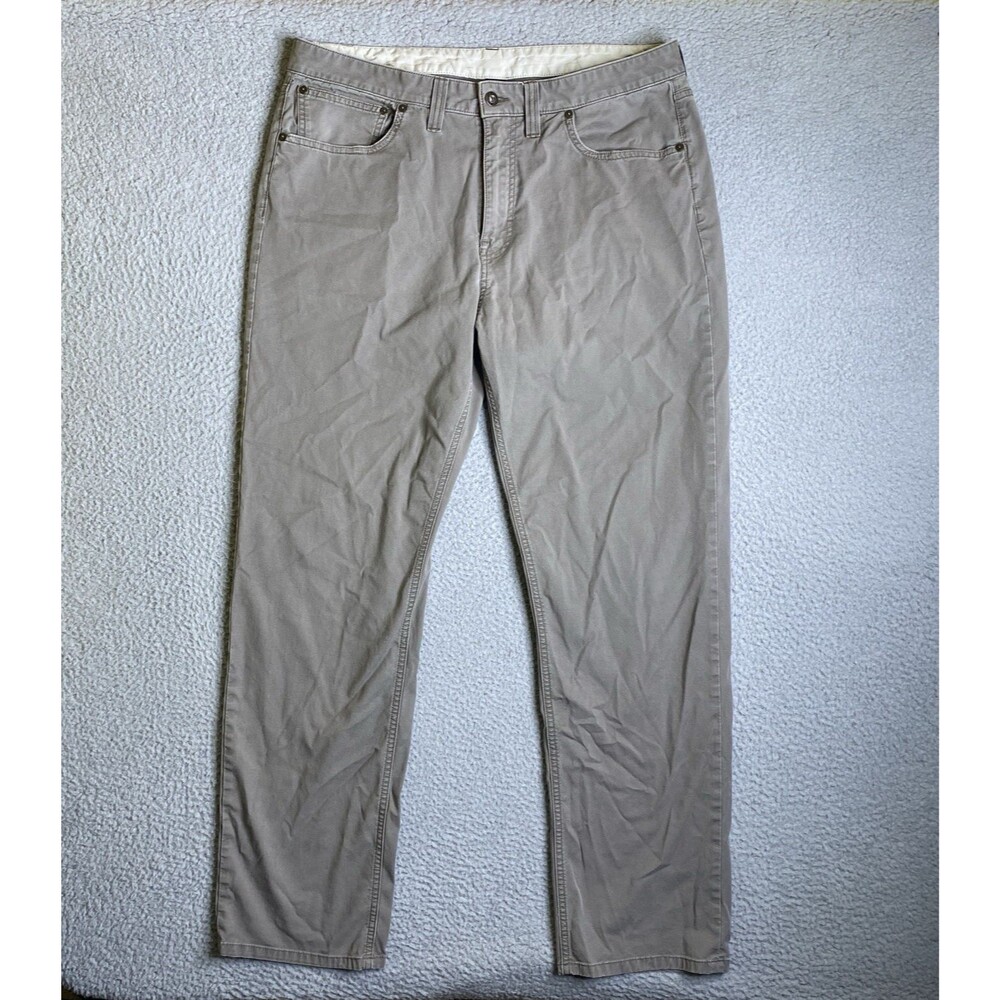 Prana Ulterior Pants Men 36x32 Beige Straight Leg Pocket Stretch Casual Outdoor